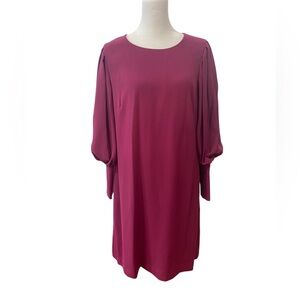 Eliza J Crepe Shift Balloon Sleeve Mini Dress